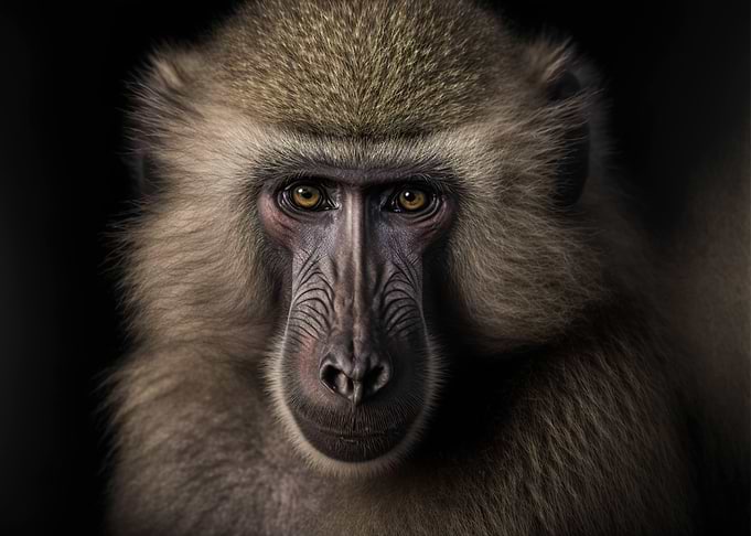 Baboon portrait