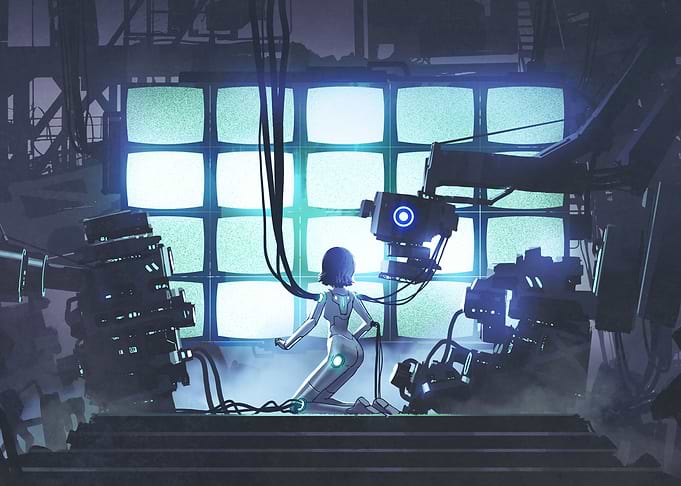 Futuristic woman