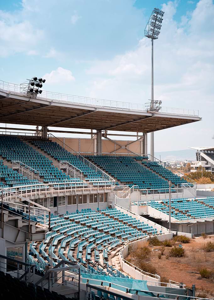 Abandoned baseball stadium