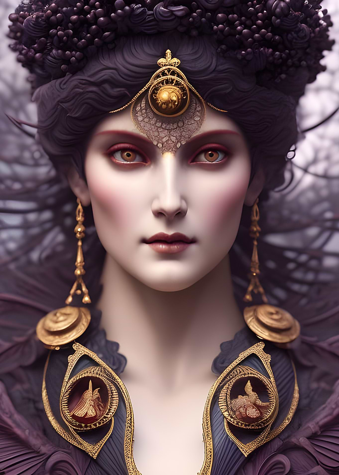 Goddess with brown eyes
