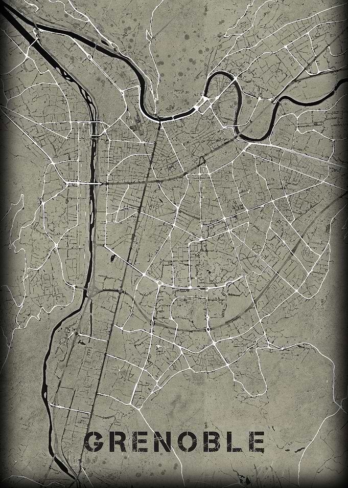 Grenoble old western map