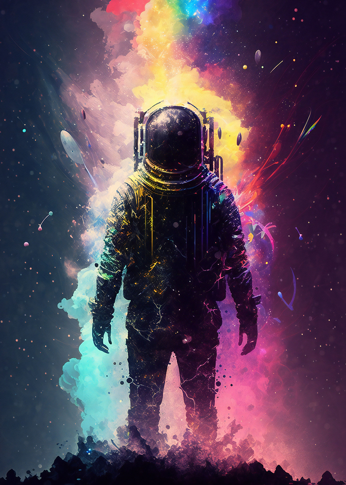 Colorful astronaut