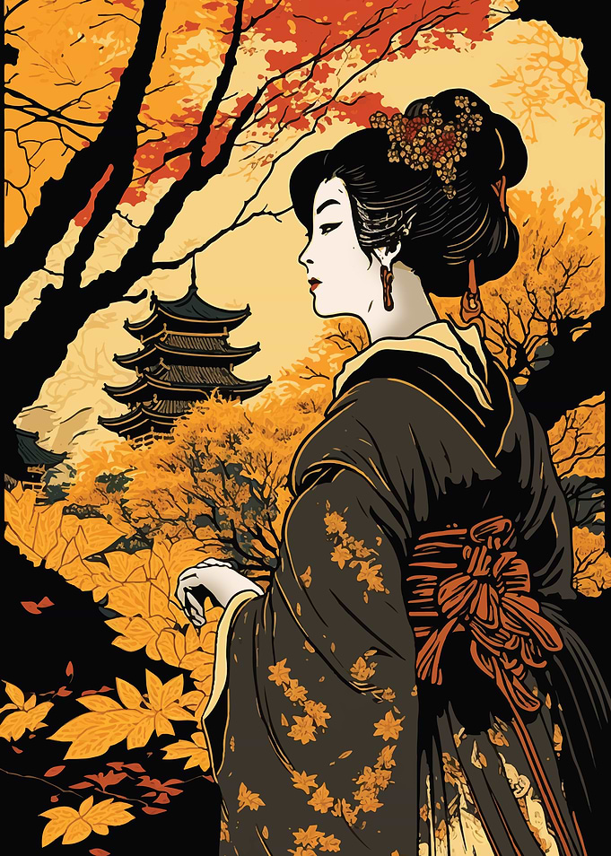 Geisha in the park2