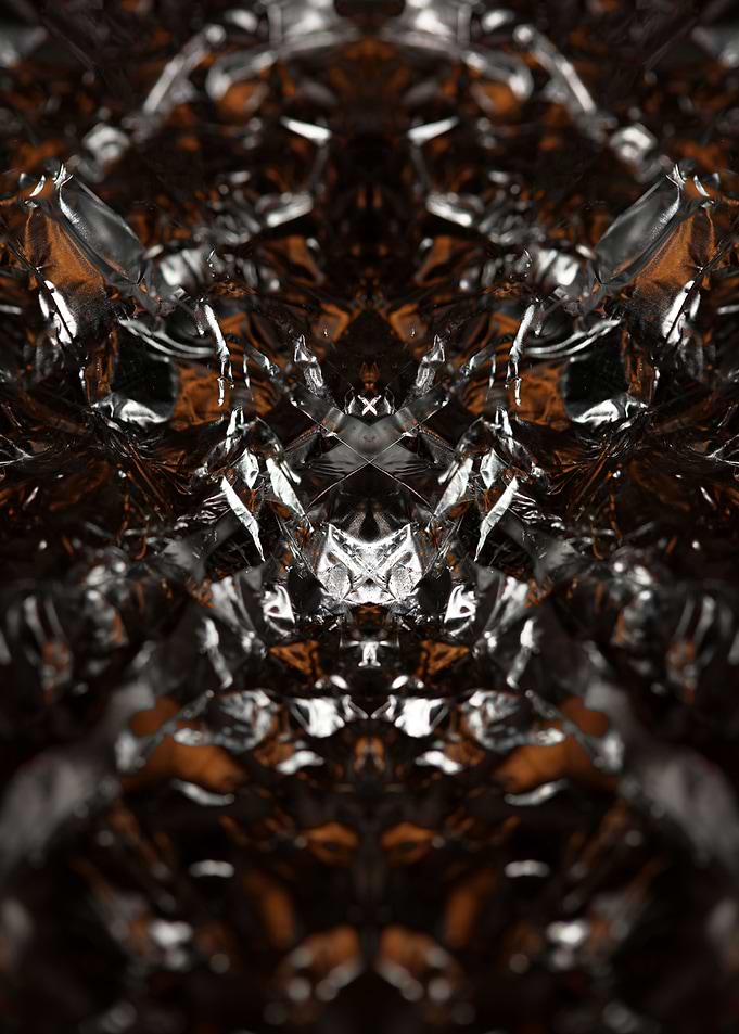 Aluminum foliage close up