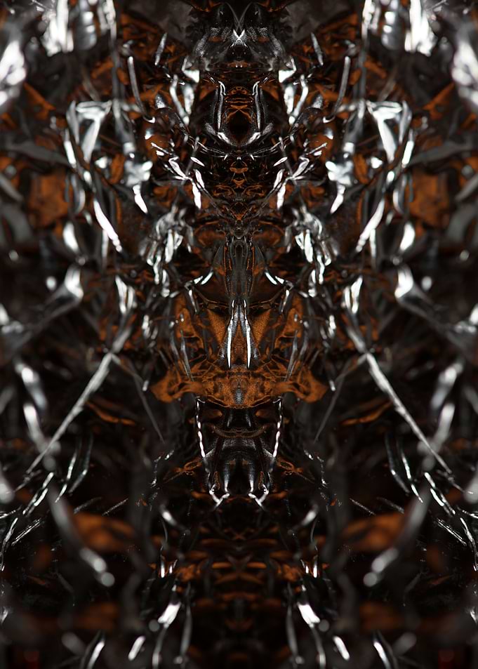 Aluminum foliage close up