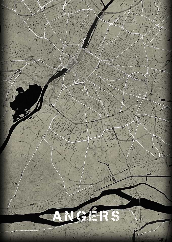 Angers old western map