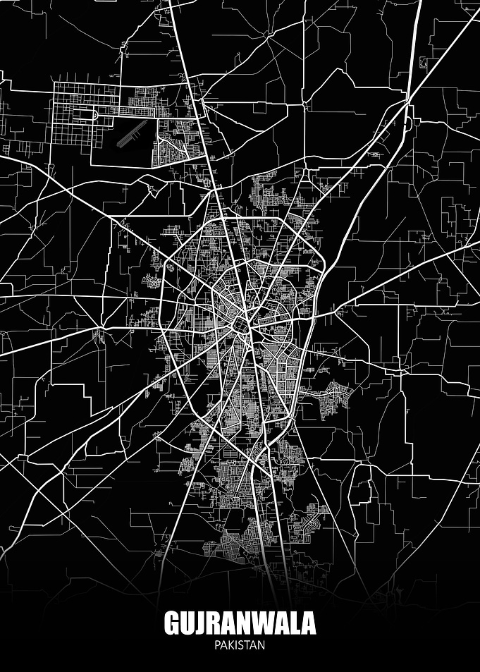 Gujranwala Pakistan Map