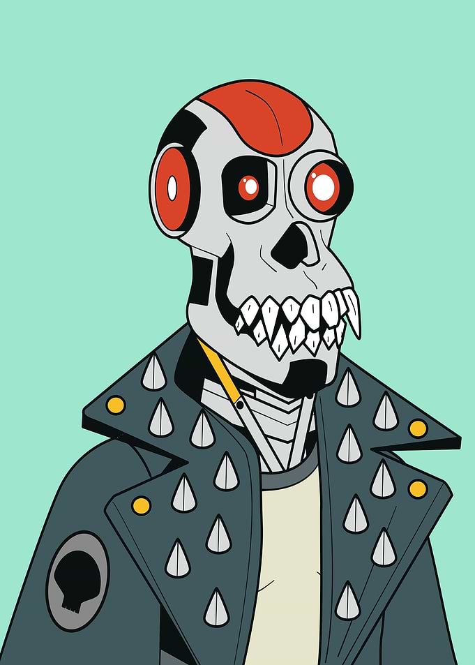 Hand drawn nft style ape