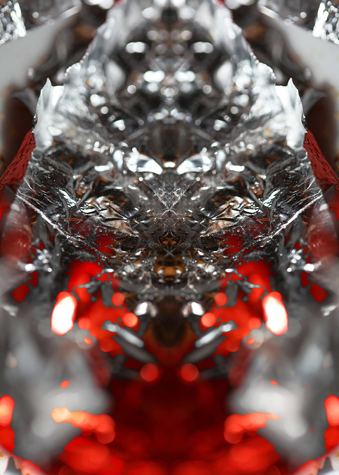 Aluminum foliage close up