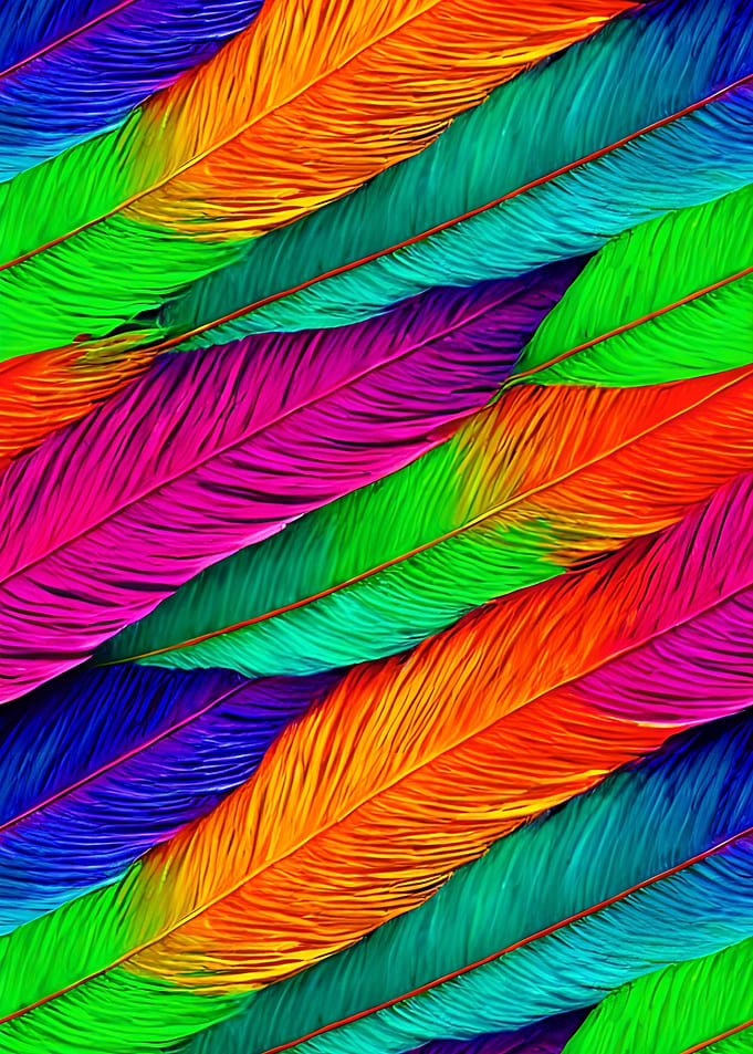 Abstract Feathers Pattern