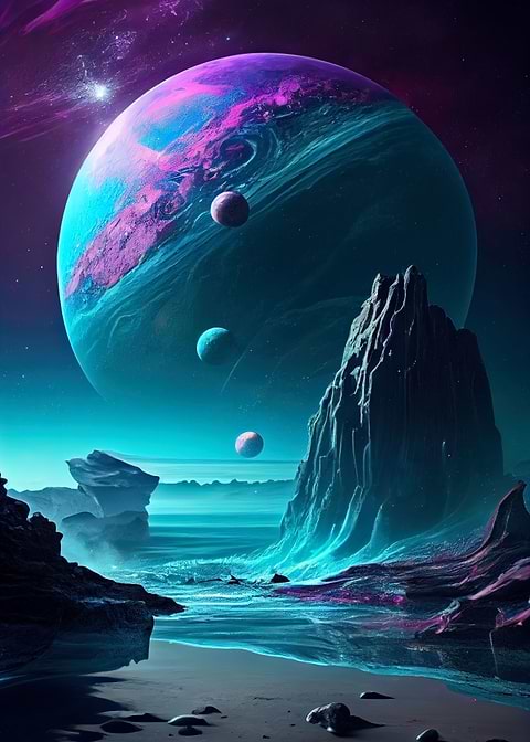 Nebula Oasis — metal poster wall art