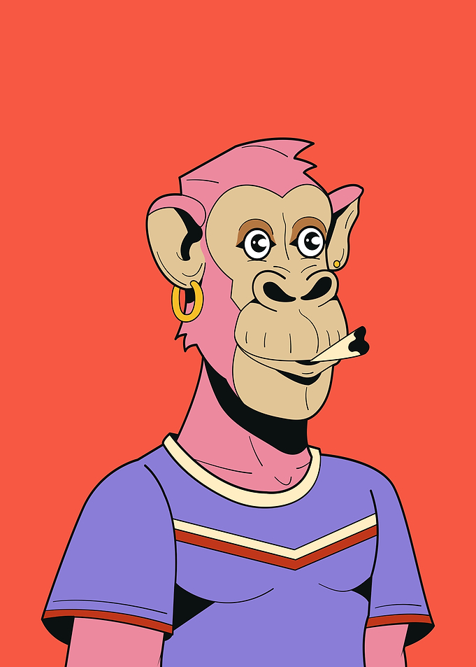 Hand drawn nft style ape
