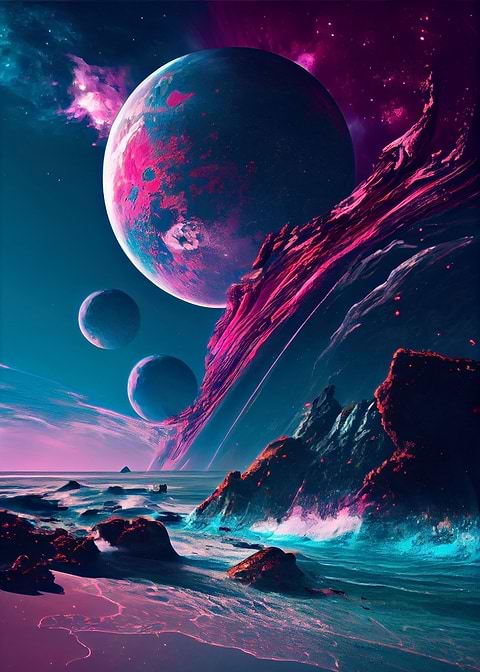 Stellar Jungle — metal poster wall art