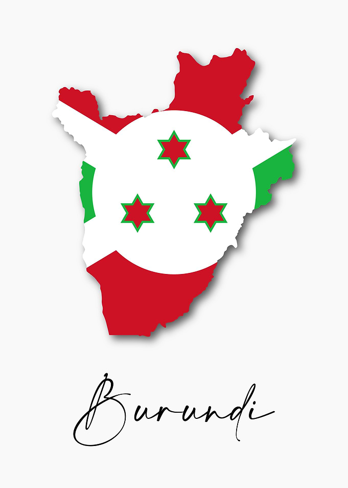 Burundi Country Map Flag
