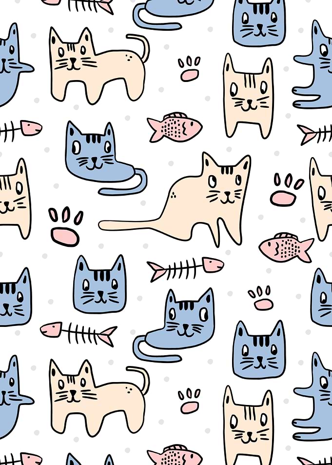Doodle Cats Pattern