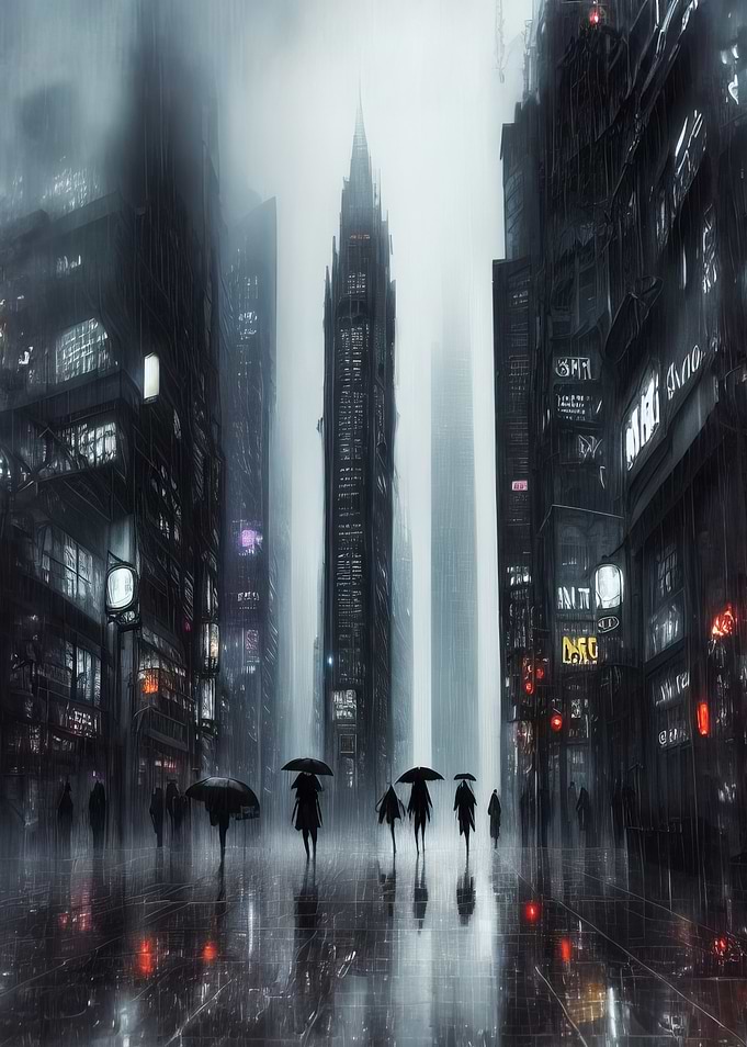 neo noir cityscape
