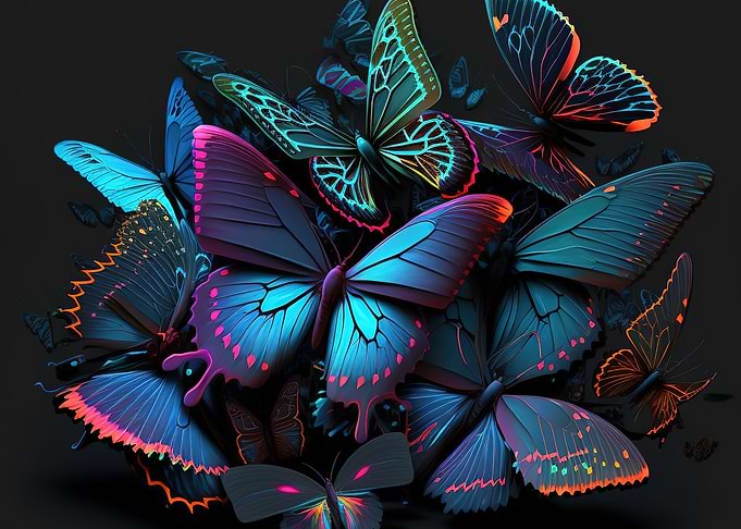 Tropics Butterfly Neon