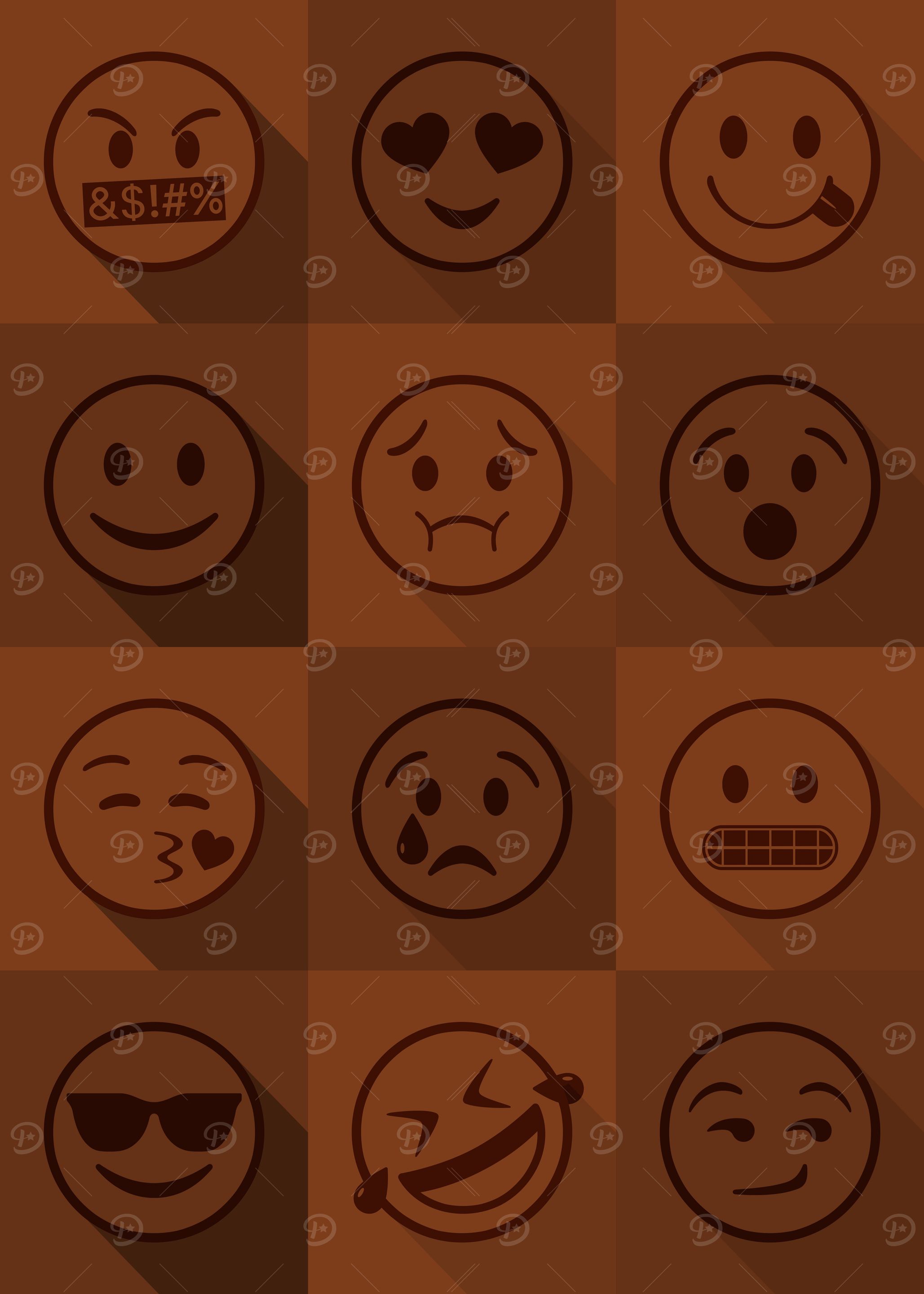 Emoji Expressions Orange
