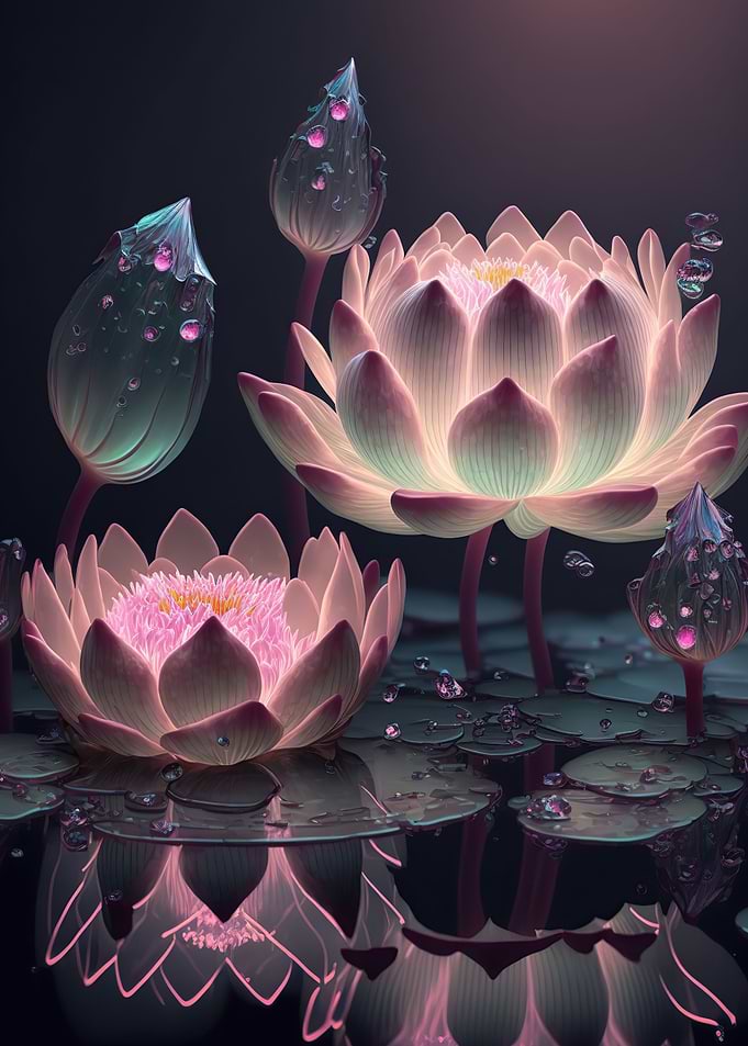 pink lotus flowers