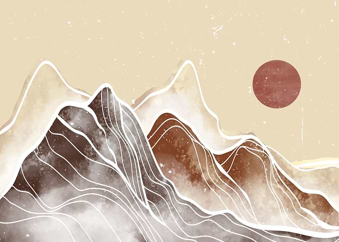 Abstract Mountain art