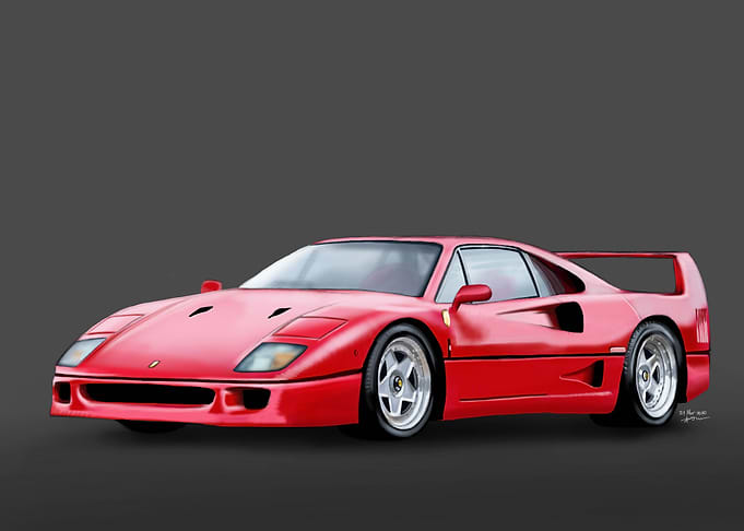 Red Ferrari F40 from 1985