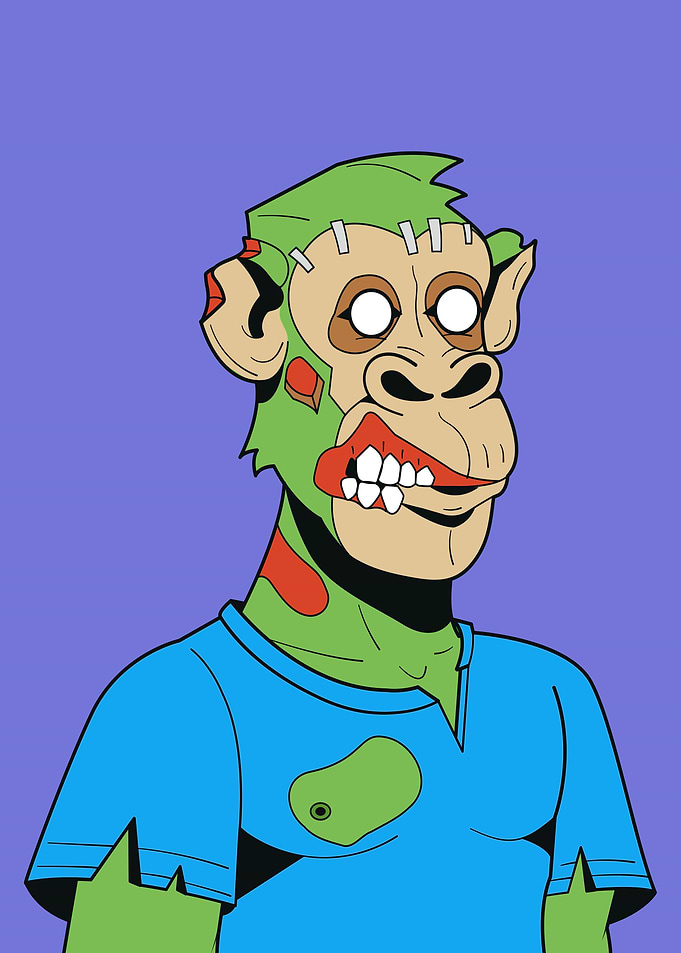 Hand drawn nft style ape