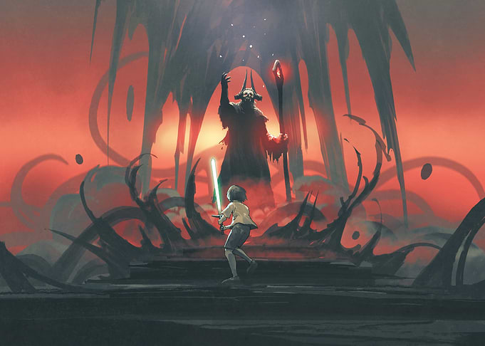 Knight vs demon