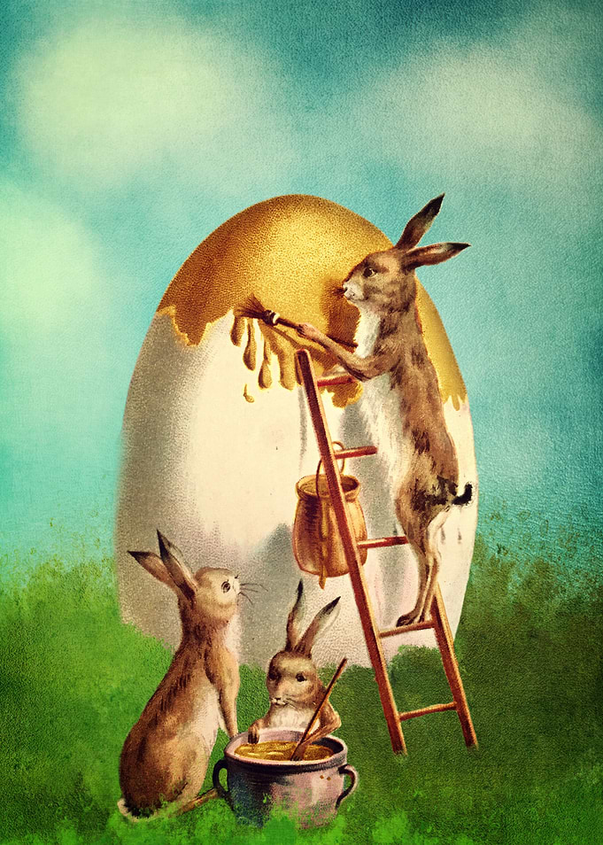 bunny and easter egg