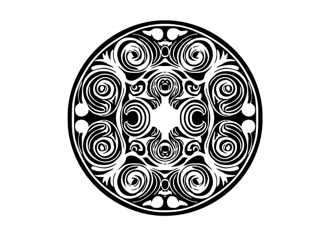 Motif swirl ornament strok