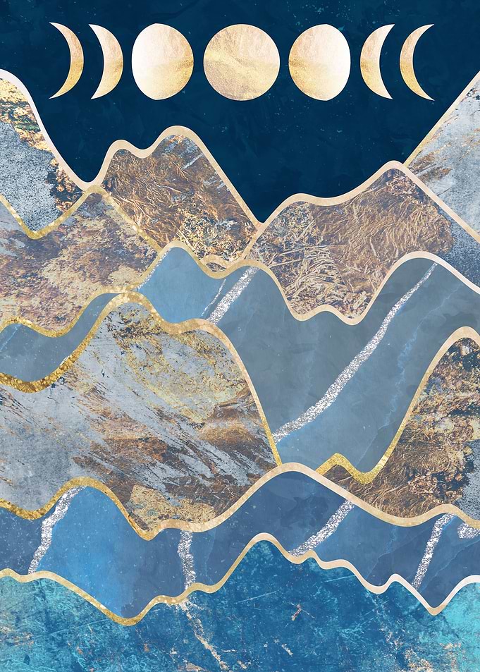 Moon cycles mountains