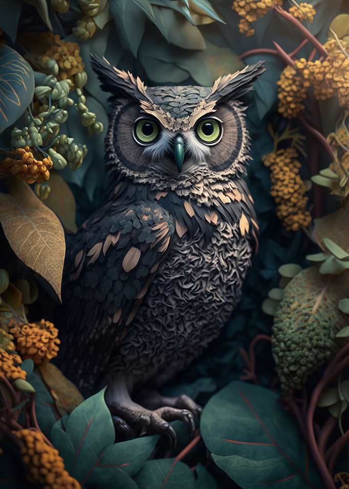 Owl in the jungle 1