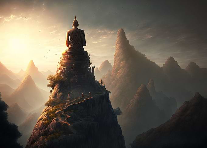 Meditating Buddha statue