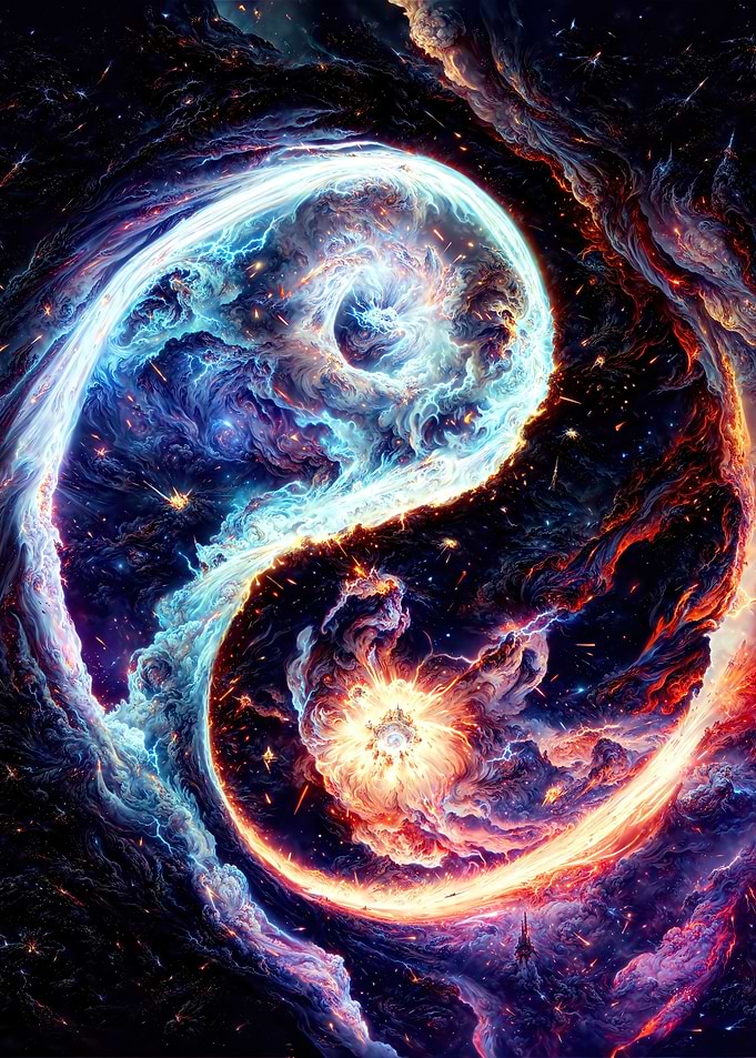 Fire and Ice Yin and Yang