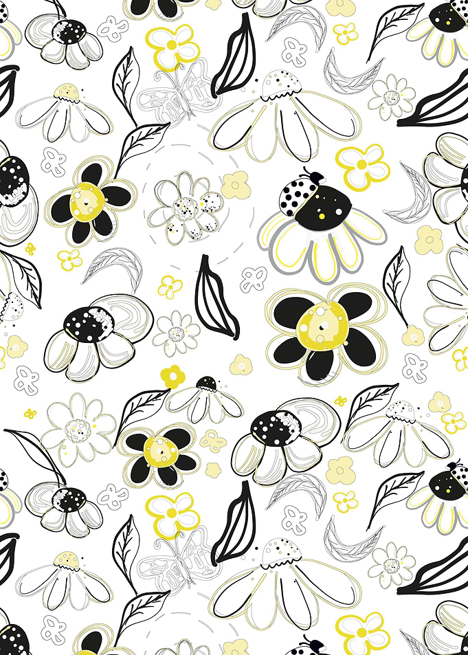 Flower daisies abstract