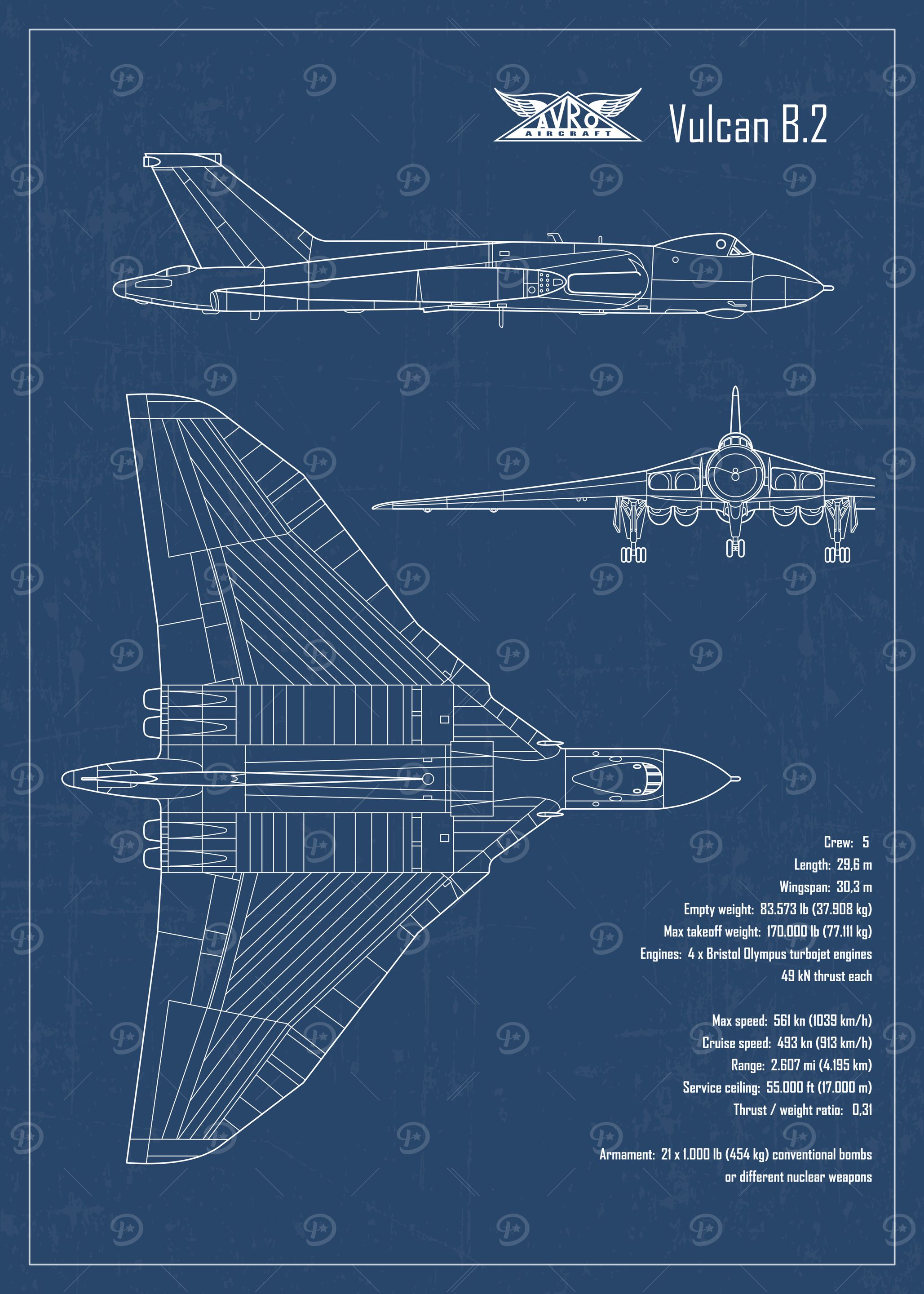 Avro Vulcan RAF Jet Bomber