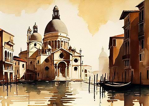 Venetian Dreamscape — living room metal wall art