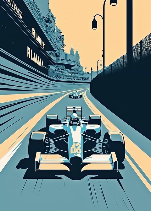 City Circuit Racing — metal poster wall art