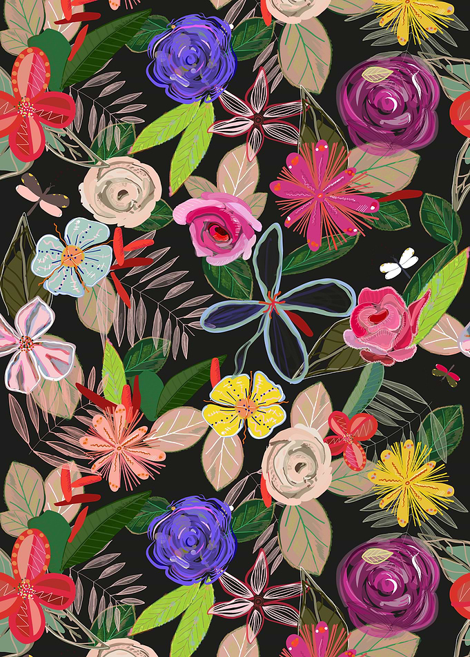 Vivid colorful botanical