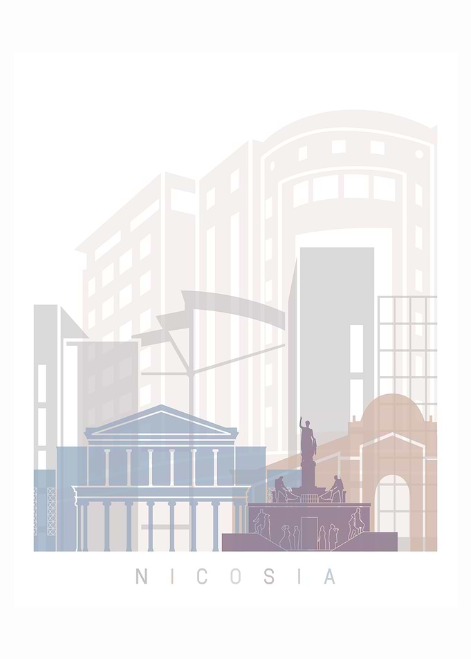 NICOSIA SKYLINE POSTER