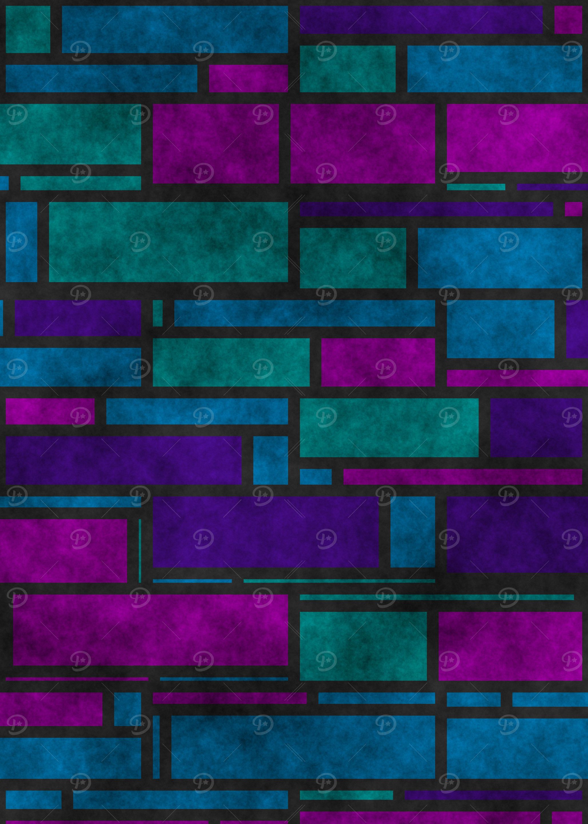 Jewel Tone Groovy Mondrian