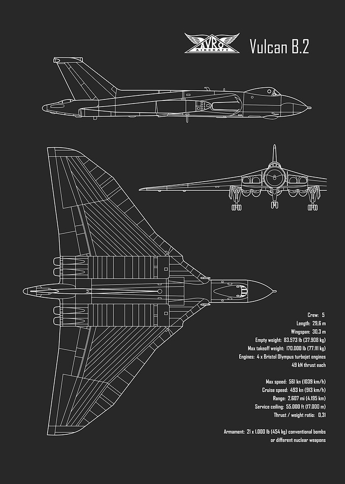 Avro Vulcan RAF Jet Bomber