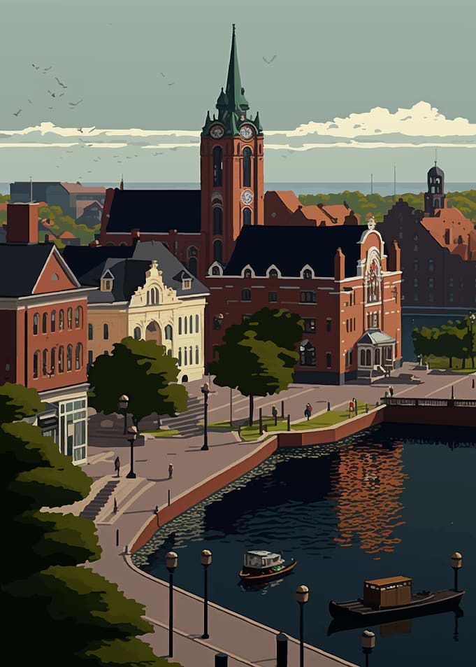 Fredrikstad pixel art