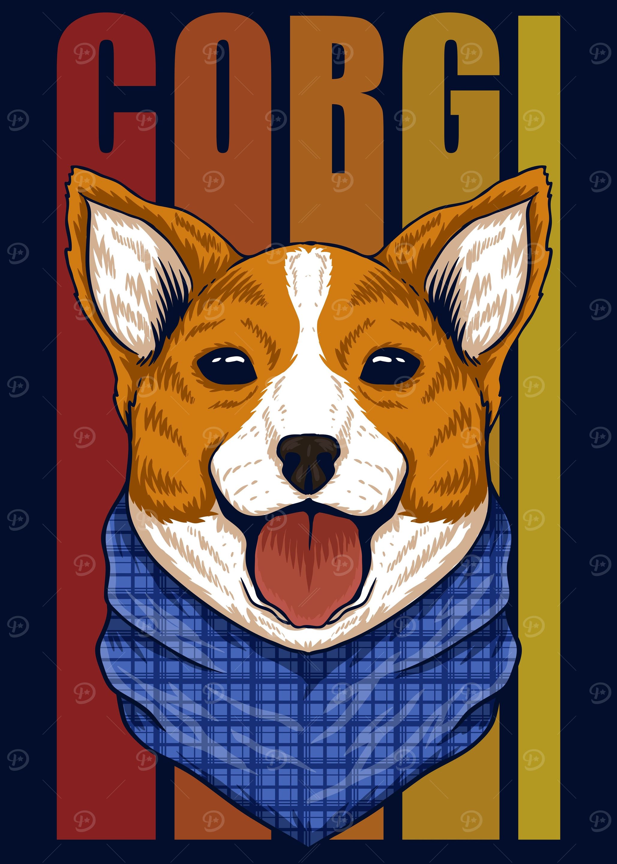 Corgi Dog Animal painted