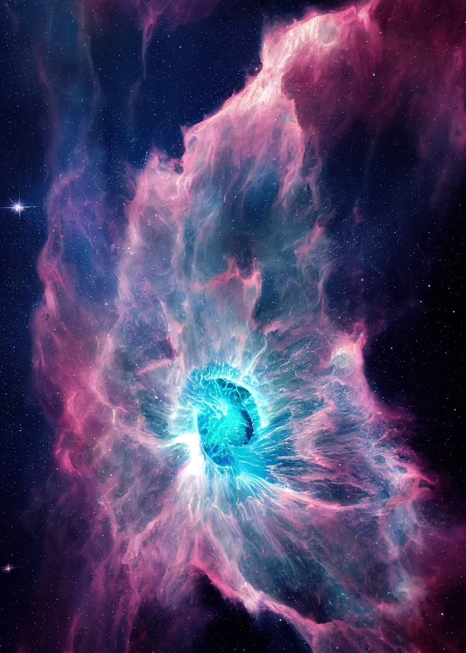 Galaxy with stars