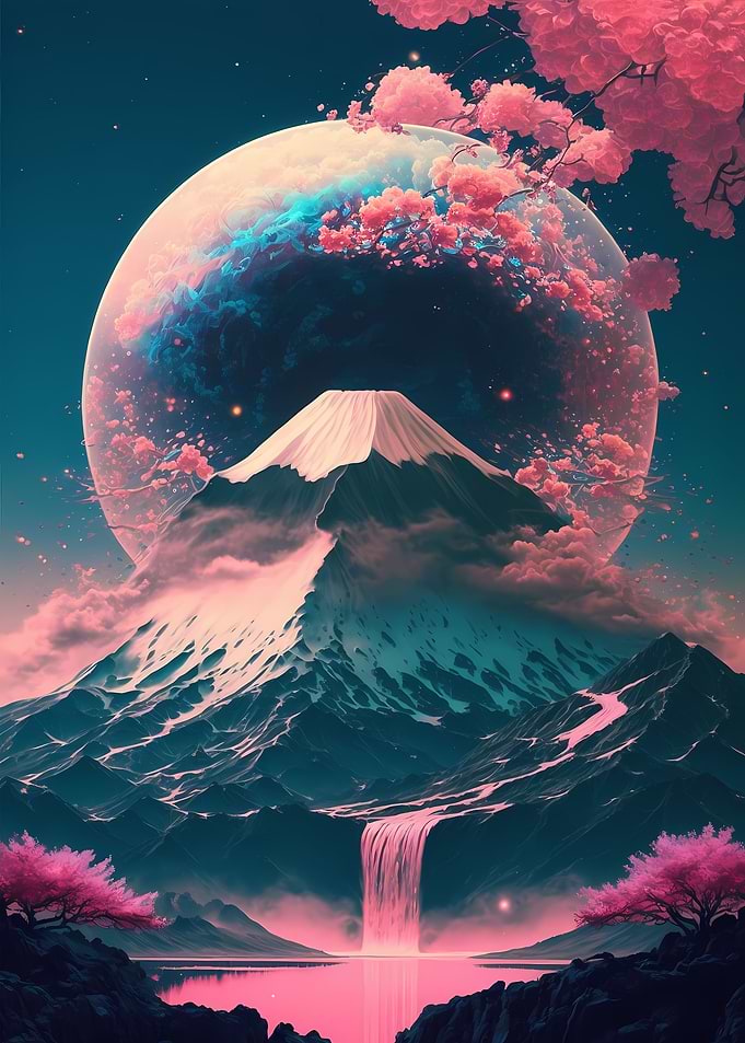 Cherry Blossom Japan Art