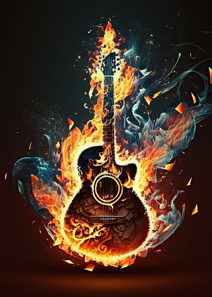 Guitar fire