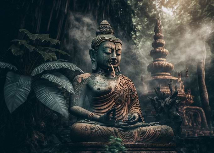 Meditating Buddha statue