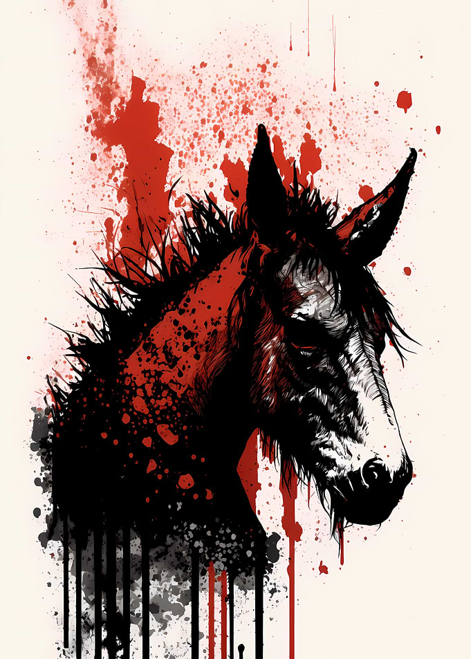Horror Donkey Portrait