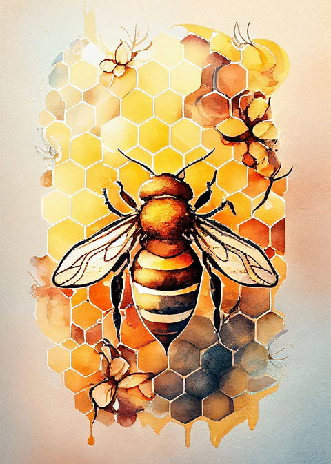 Sweet as a Honey Bee — living room metal wall art