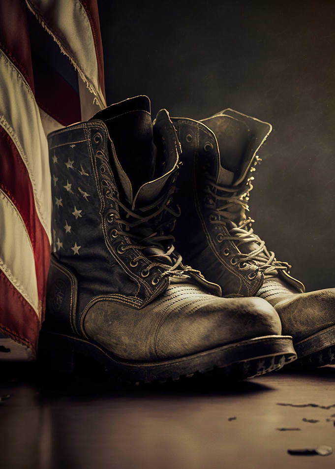 Army Boots Stars Stripes